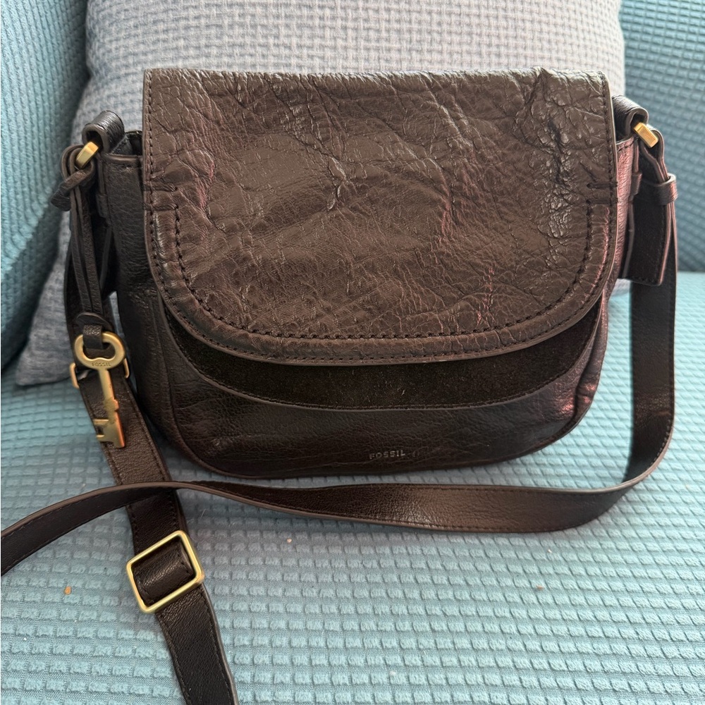 Fossil black Leather Crossbody Bag - Picture 1 of 11